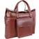 McKlein Edgefield | 17” Leather Roll-Top Laptop Briefcase - Brown